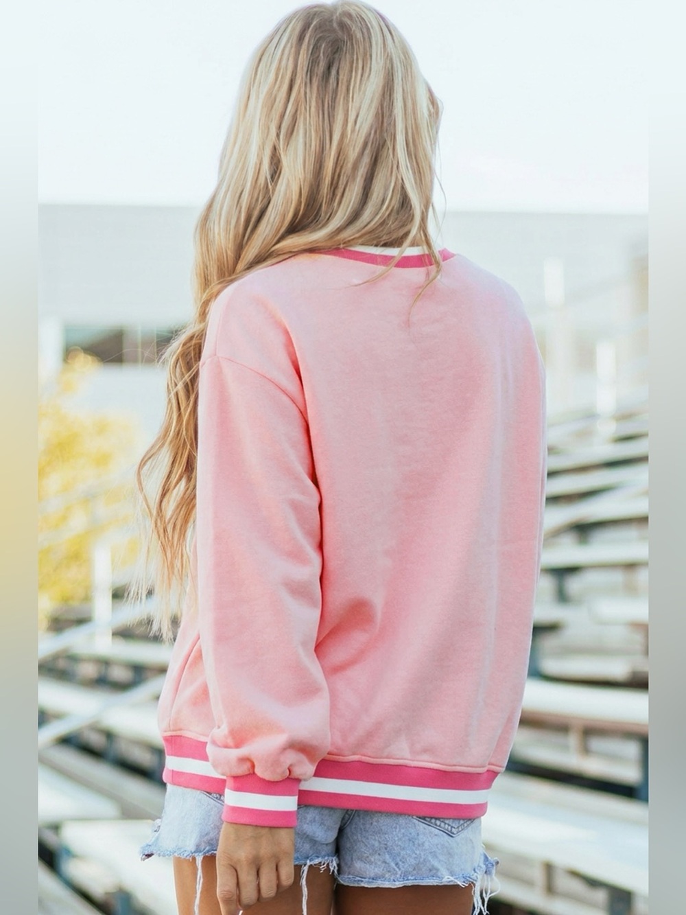 Embroidered Tennis Club Crew Neck Pullover Sweatshirt - Picture 2 of 4